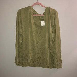 Green Scoop Neck Tee